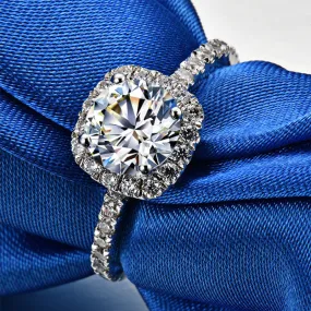 0.5 Carat Moissanite Diamond Halo Ring for Her