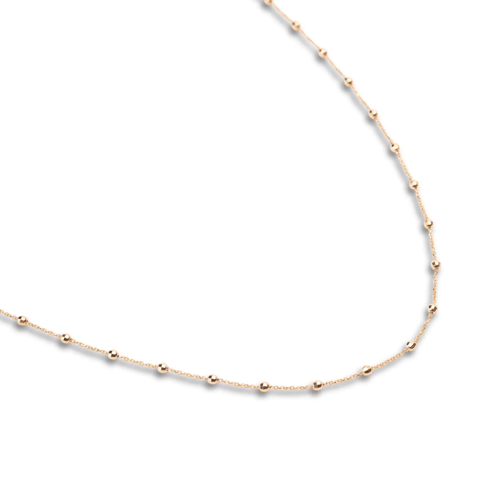 14k Disco Satellite Necklace