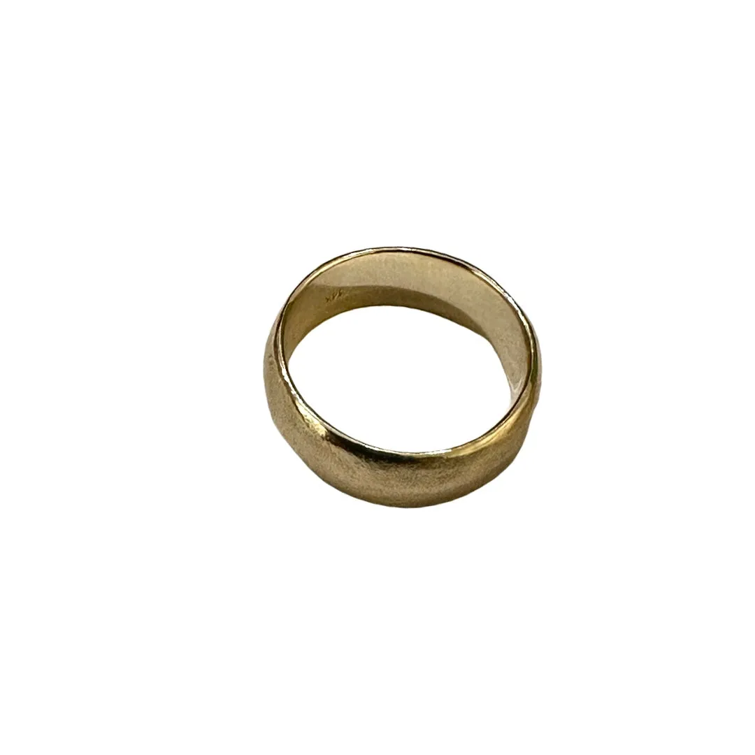 14k Gold 7 mm Stardust Band Matte Textured Ring