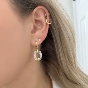 14K GOLD DIAMOND AVIVA EARRINGS