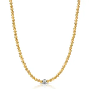 14K Gold Fill Beaded Rondel Necklace