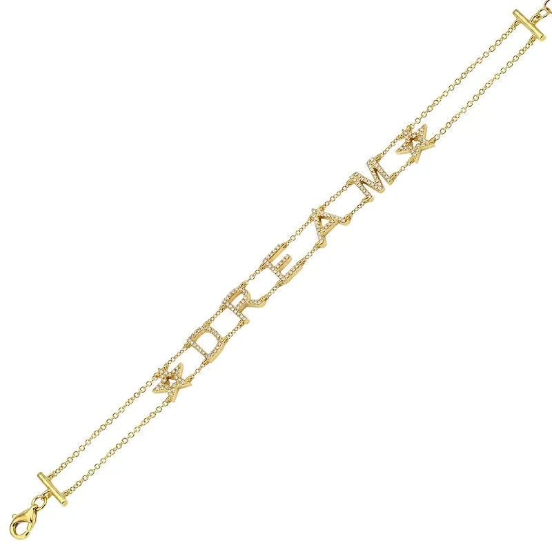 14k Yellow Gold Diamond Dream Bracelet