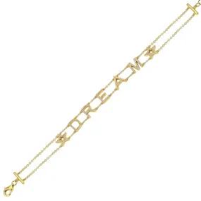 14k Yellow Gold Diamond Dream Bracelet