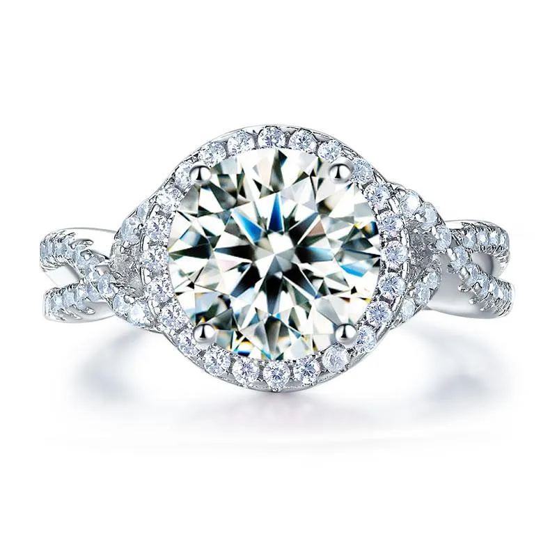 3 Carat Simulated Diamond 925 Sterling Silver Wedding Engagement Luxury Ring Promise Anniversary
