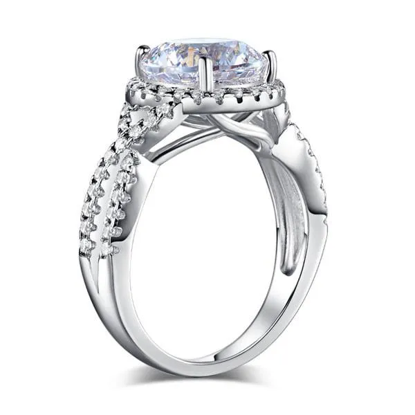 3 Carat Simulated Diamond 925 Sterling Silver Wedding Engagement Luxury Ring Promise Anniversary