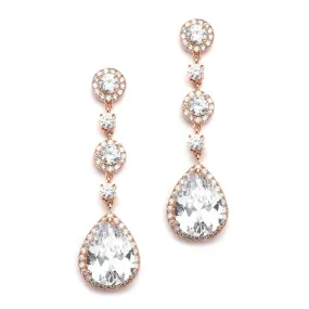3 Tier Dream Pear Shaped Drop Earrings
