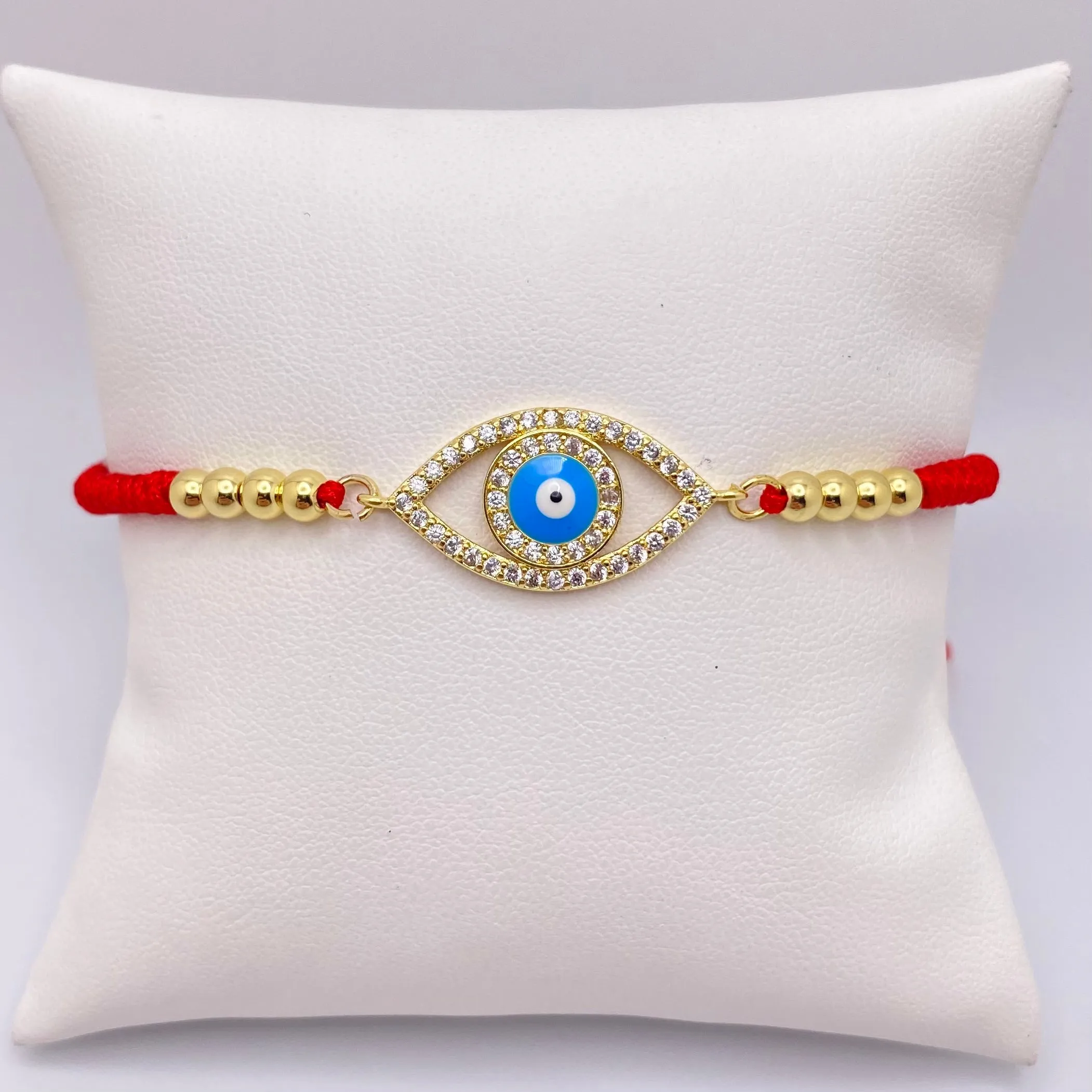 Adjustable Red Evil Eye Bracelet 08