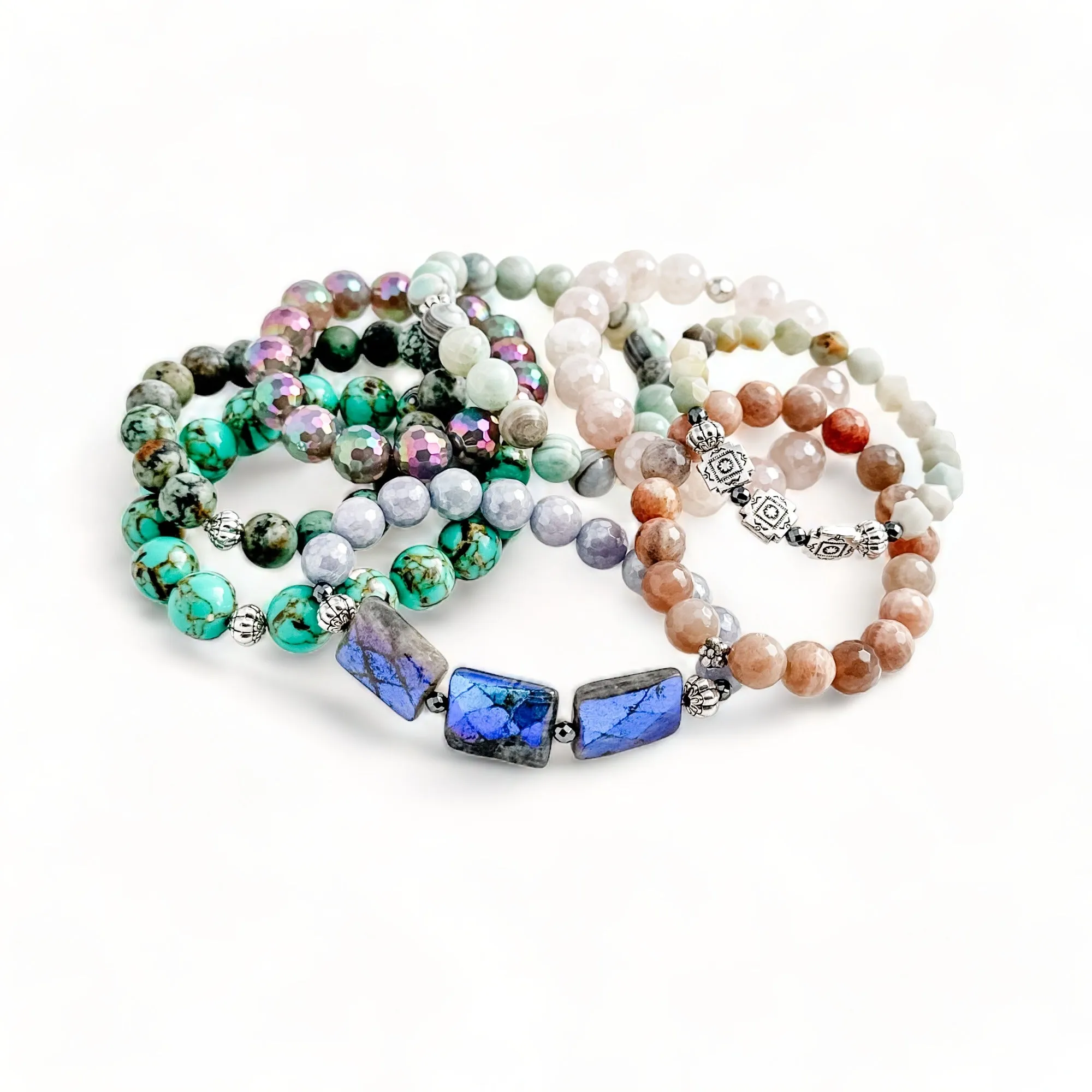 African Turquoise stretch bracelet