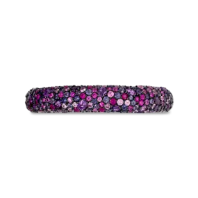 Amethyst, Iolite & Sapphire Bangle Bracelet