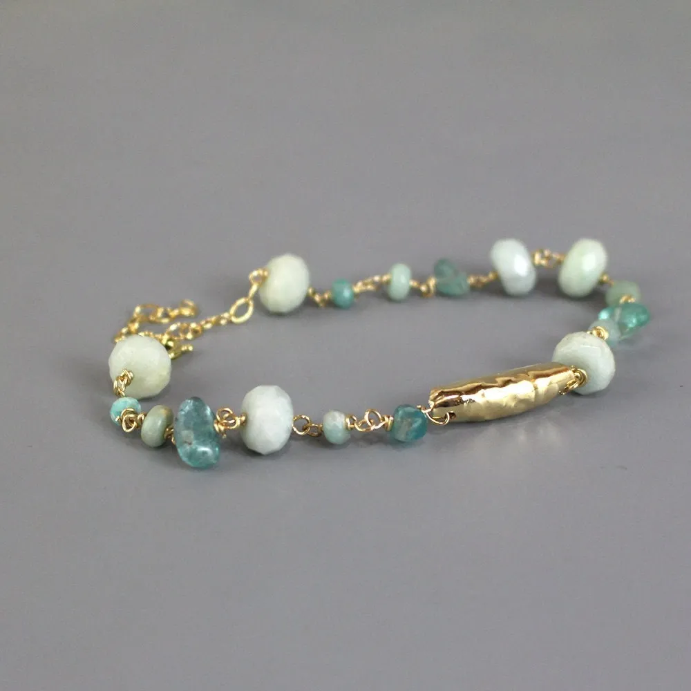 Apatite Amazonite Chain Bracelet
