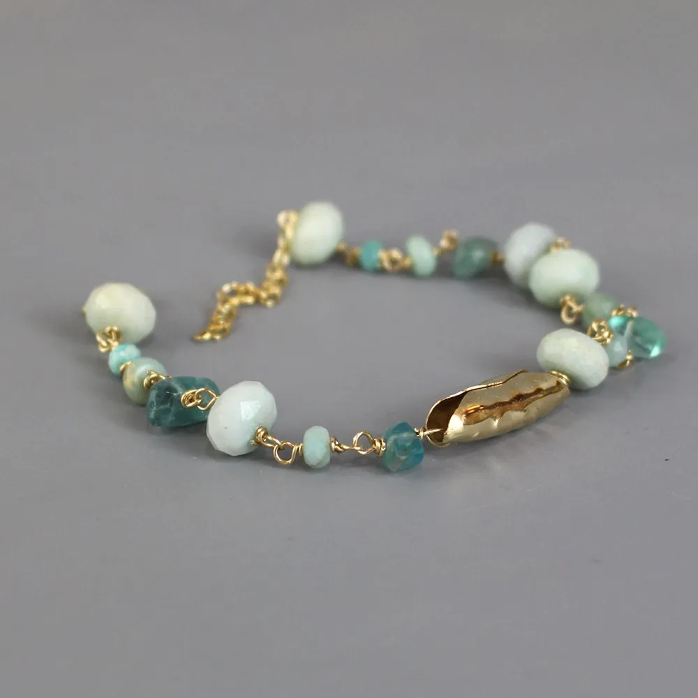 Apatite Amazonite Chain Bracelet