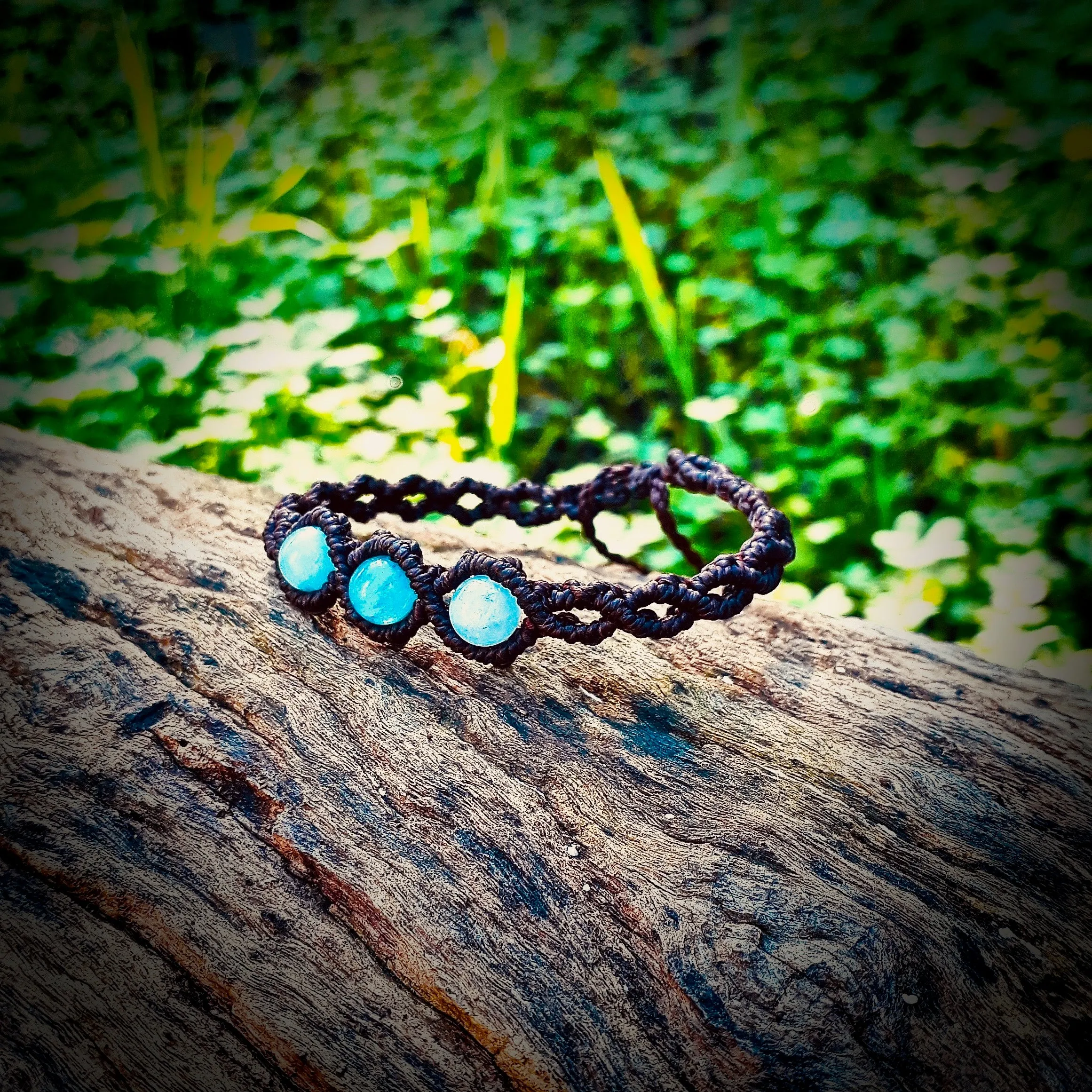 Aquamarine beads bracelet