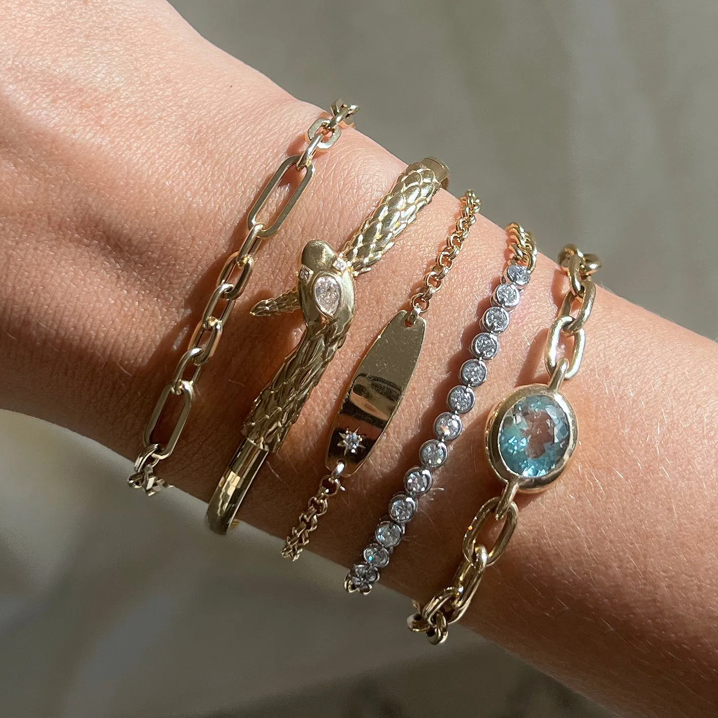 Aquamarine Bubble Bracelet