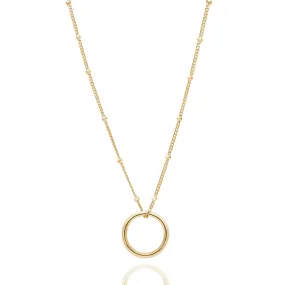 Astrid & Miyu -Basic Halo Pendant Necklace- Gold