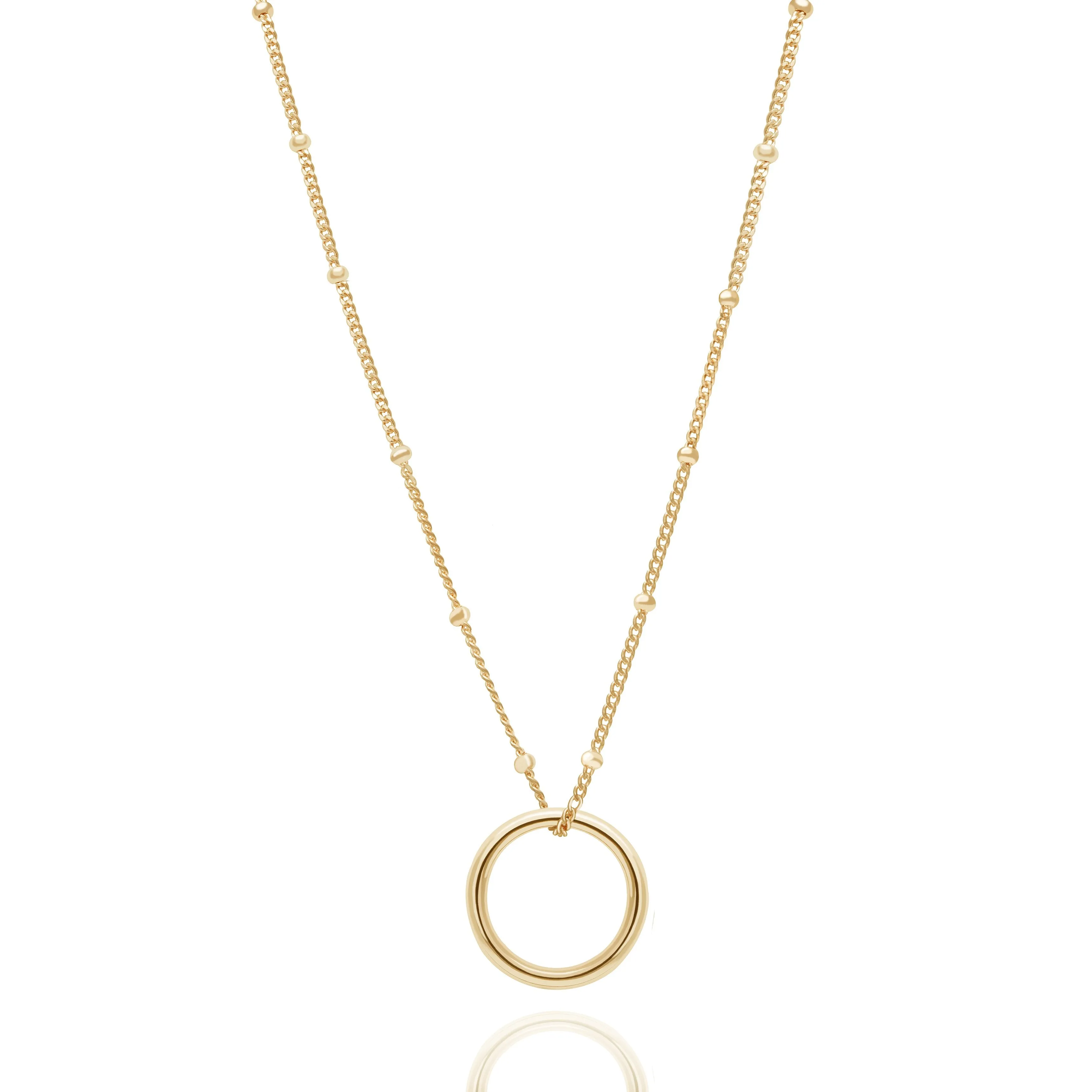 Astrid & Miyu -Basic Halo Pendant Necklace- Gold