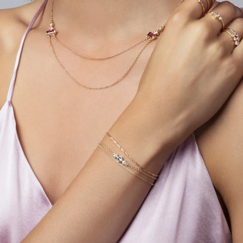 Balance Bracelet - Blue sapphires