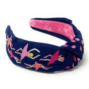 Ballerina Embroidered Knot Headband