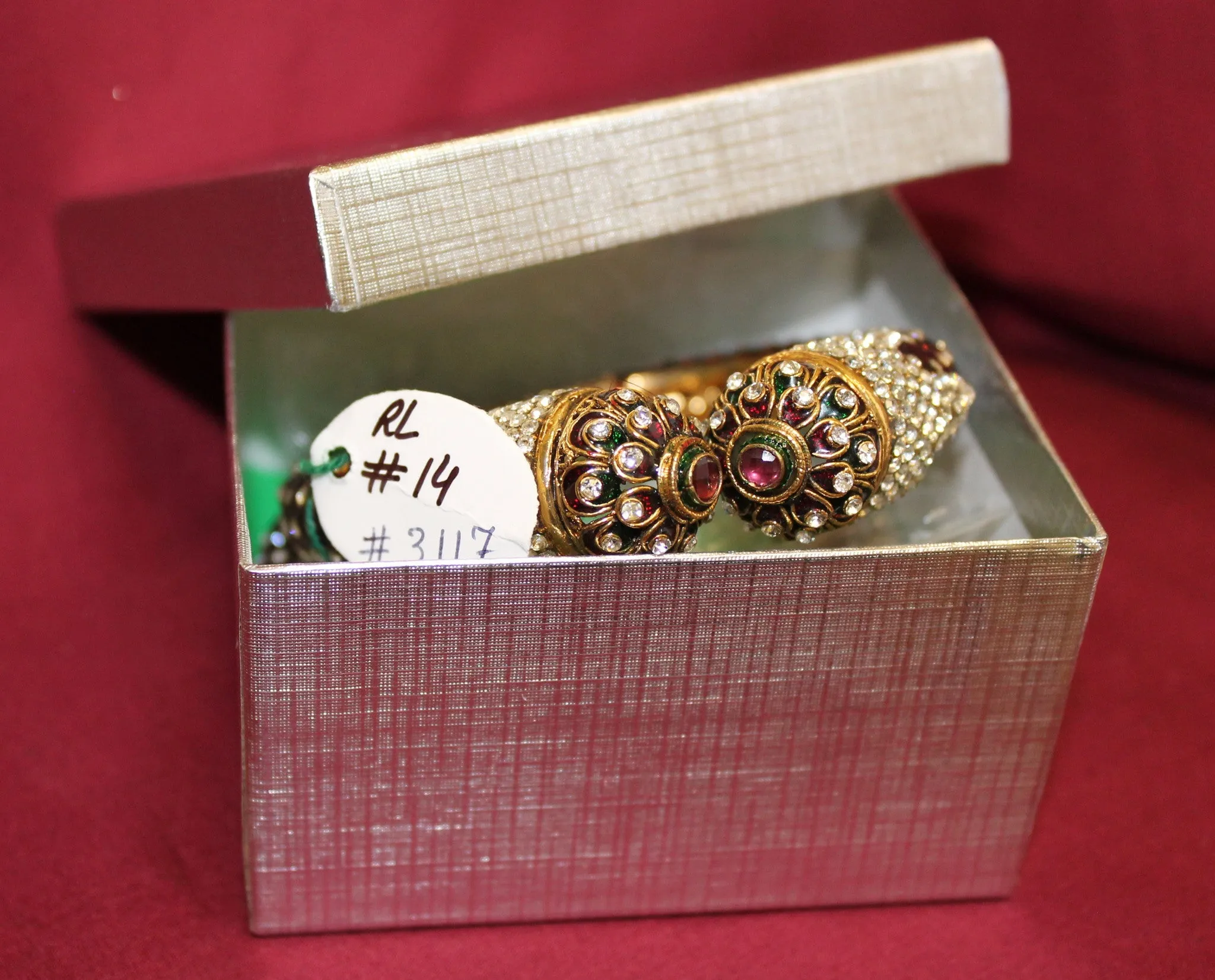 Bangles 3118 Golden Kundan Bangle Kadrey Shieno Sarees