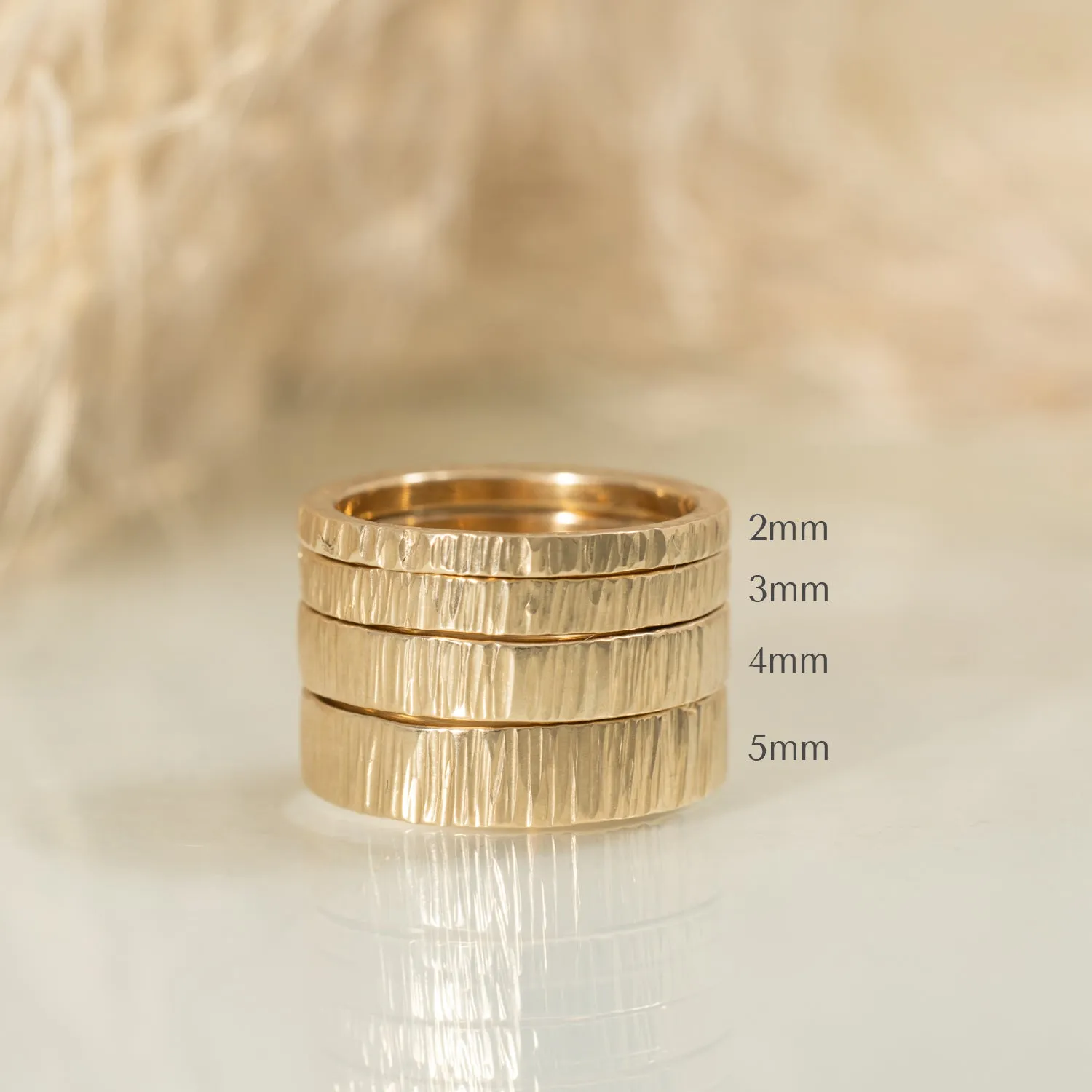 Bark - 5mm Gold Wedding Band