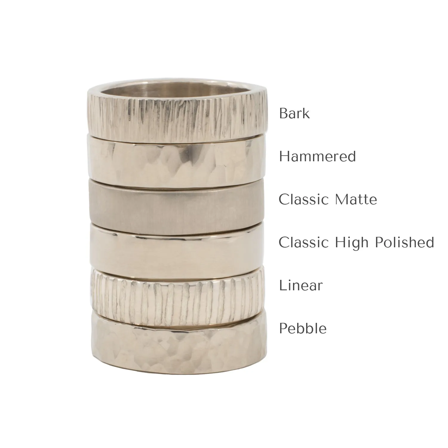 Bark - 5mm Gold Wedding Band