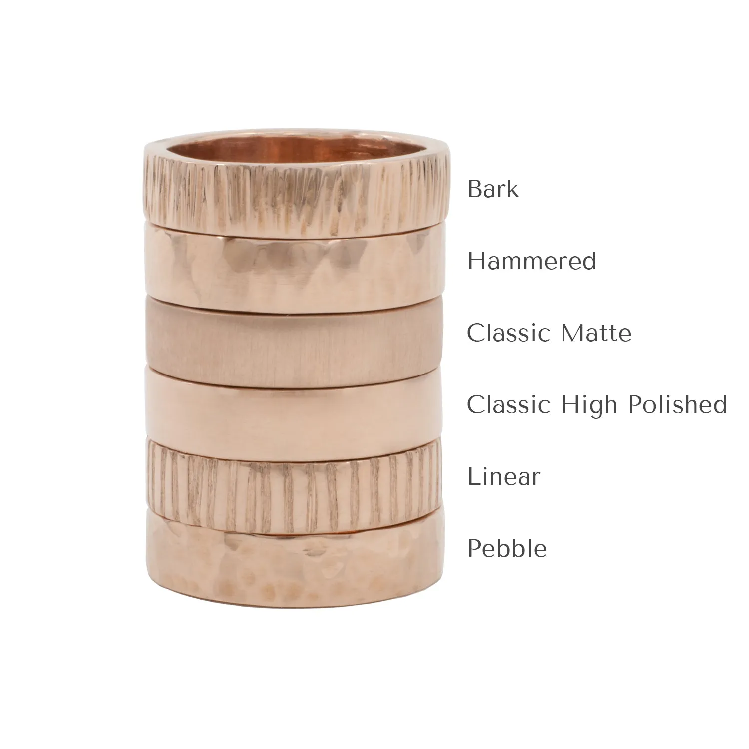 Bark - 5mm Gold Wedding Band