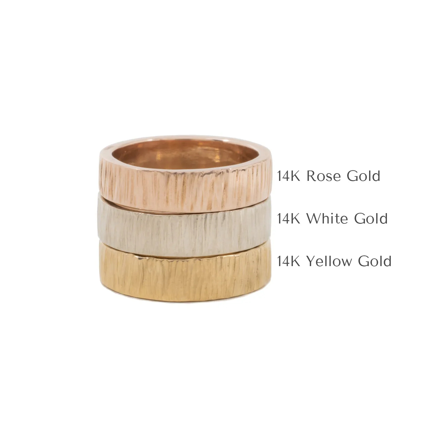 Bark - 5mm Gold Wedding Band
