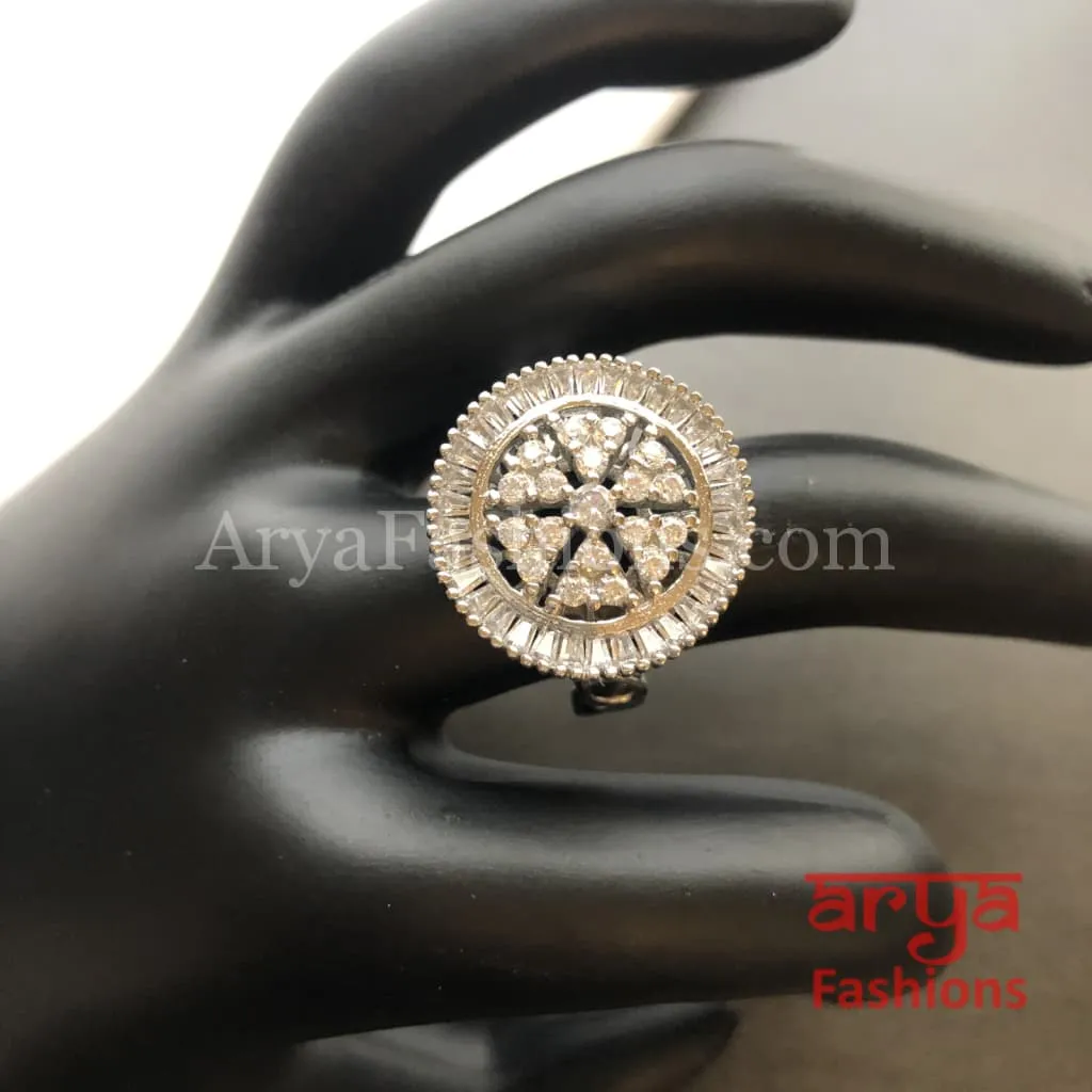 Beautiful Solitaire Cubic Zirconia Band Ring