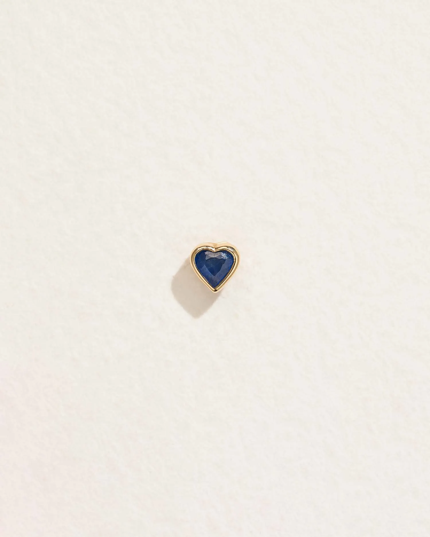 Bezel Heart Stud
