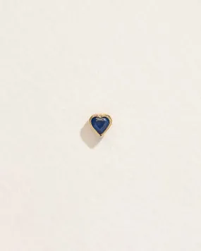 Bezel Heart Stud