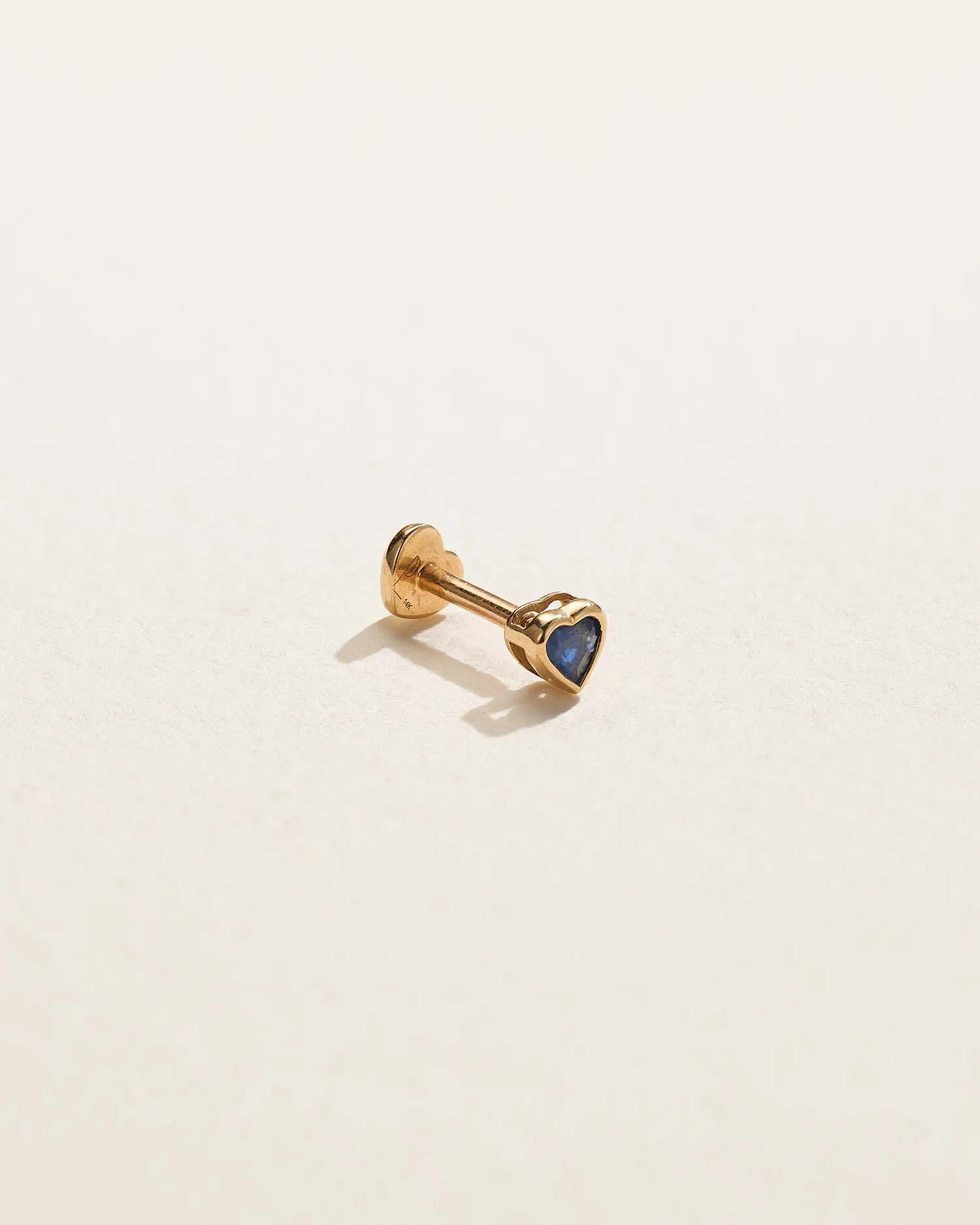 Bezel Heart Stud