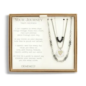 Black Beaded Love Necklace