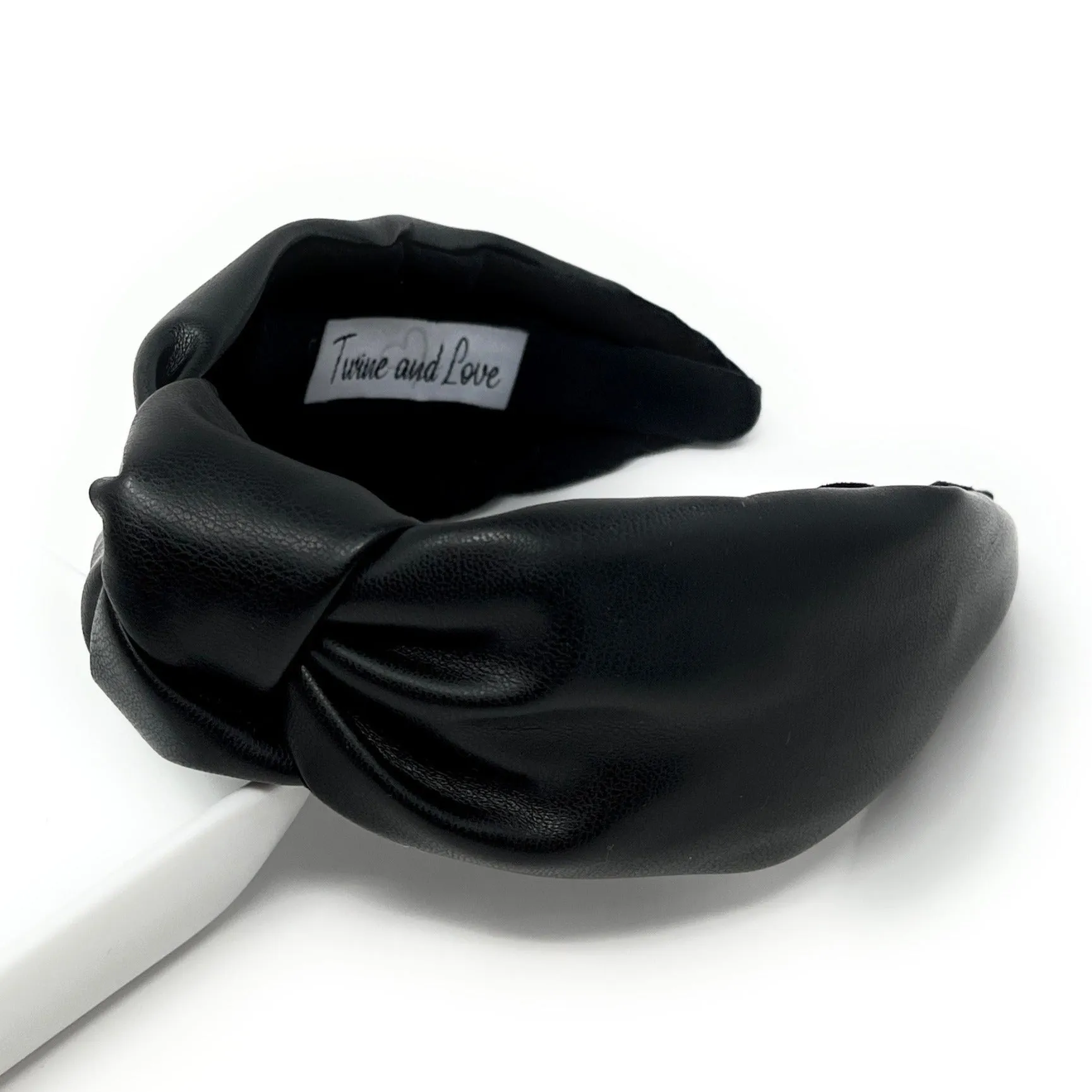 Black Vegan Knot Headband