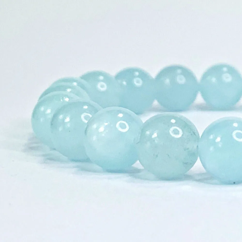 Blue Aquamarine Beaded Bracelet