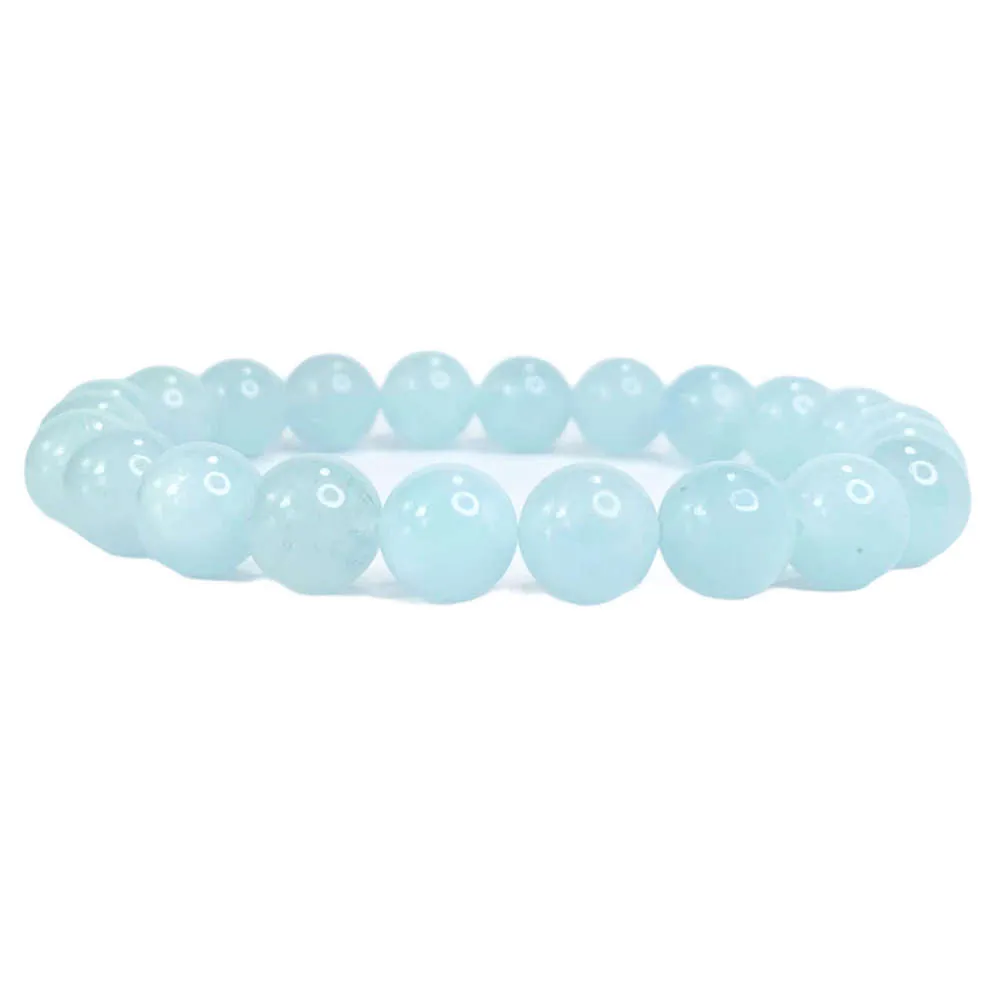 Blue Aquamarine Beaded Bracelet