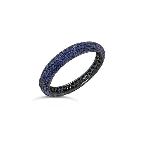 Blue Sapphire Bangle Bracelet