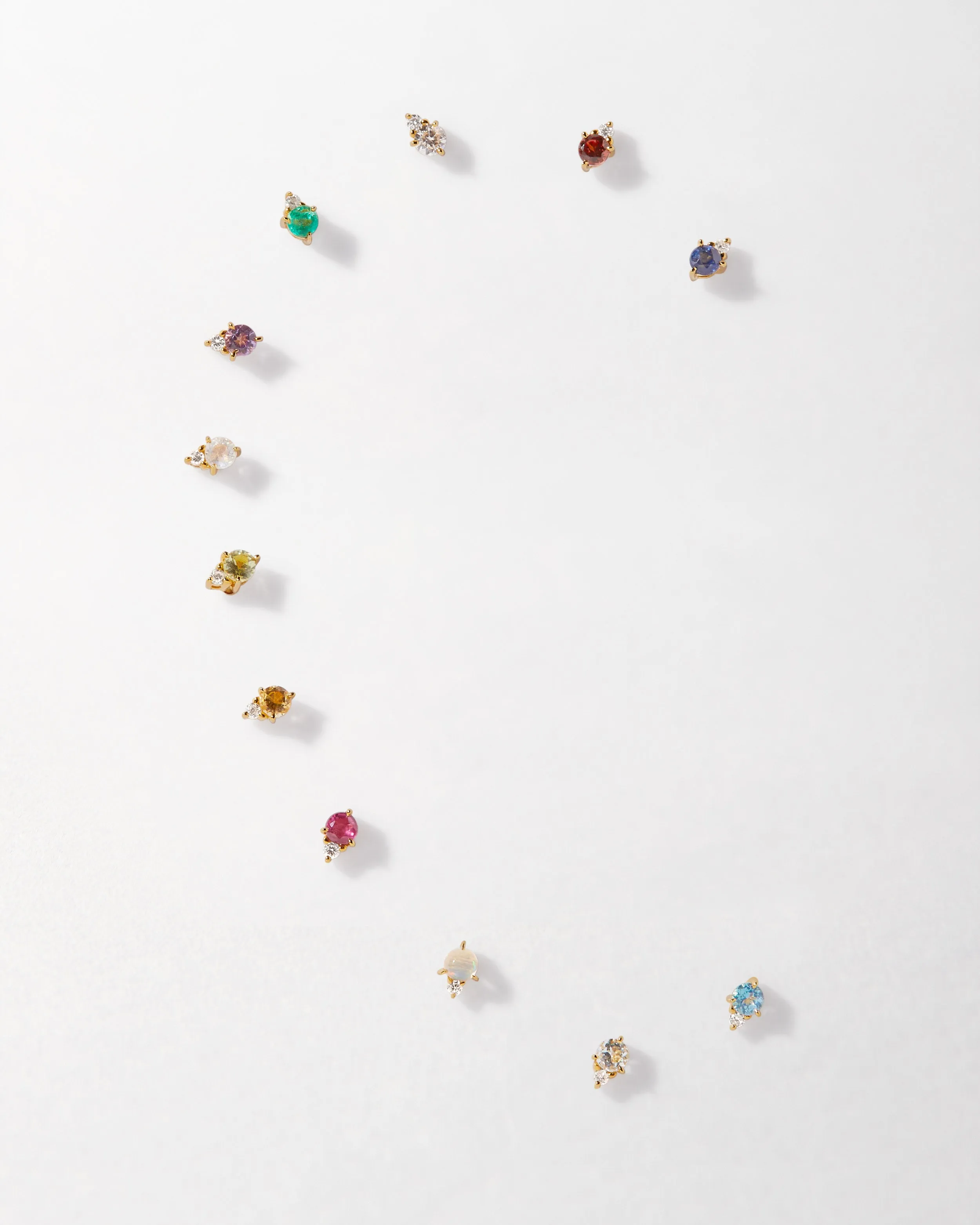 Blue Sapphire Diamond Stud Earrings