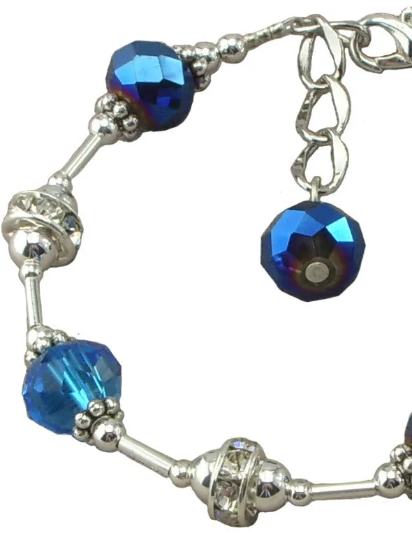 Blue Simply Elegant, Adjustable Bracelet