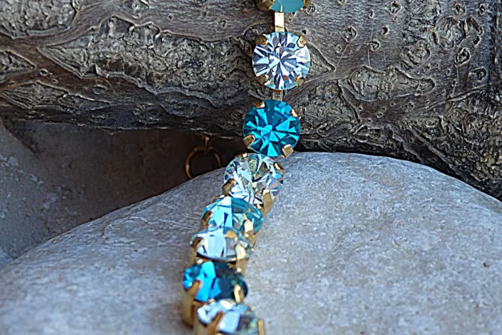 Blue tennis bracelet