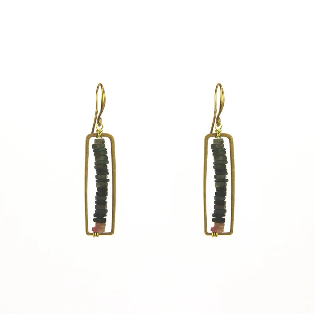 Cairns Earring: Heishi Rectangle Earrings