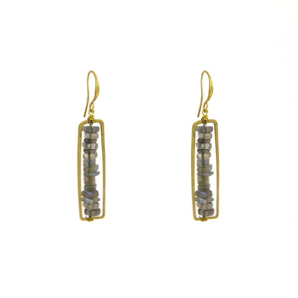 Cairns Earring: Heishi Rectangle Earrings