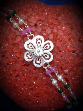 Calming compass - Silver rakhi