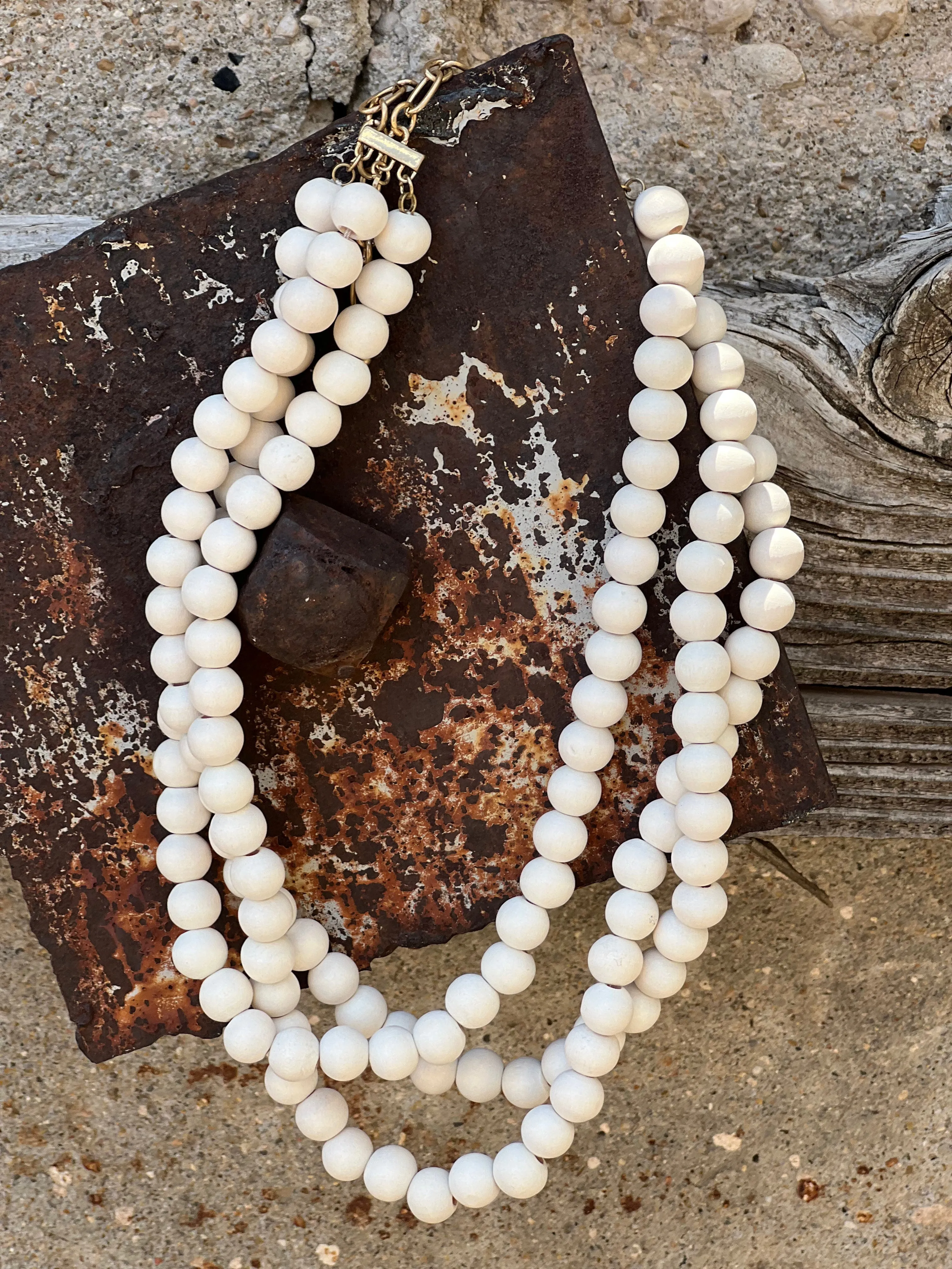 Camila Matte 3 Layered Beaded Necklace