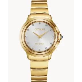 Citizen Ceci Gold-Tone Steel Silver-Tone Dial Eco-Drive