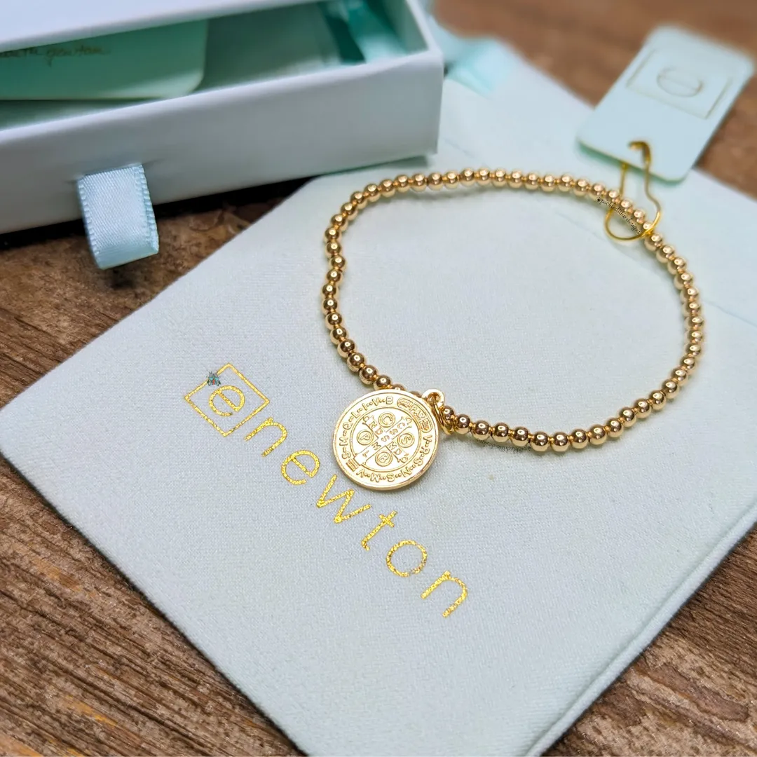 Classic Gold 3mm Bracelet Blessing Gold Disc
