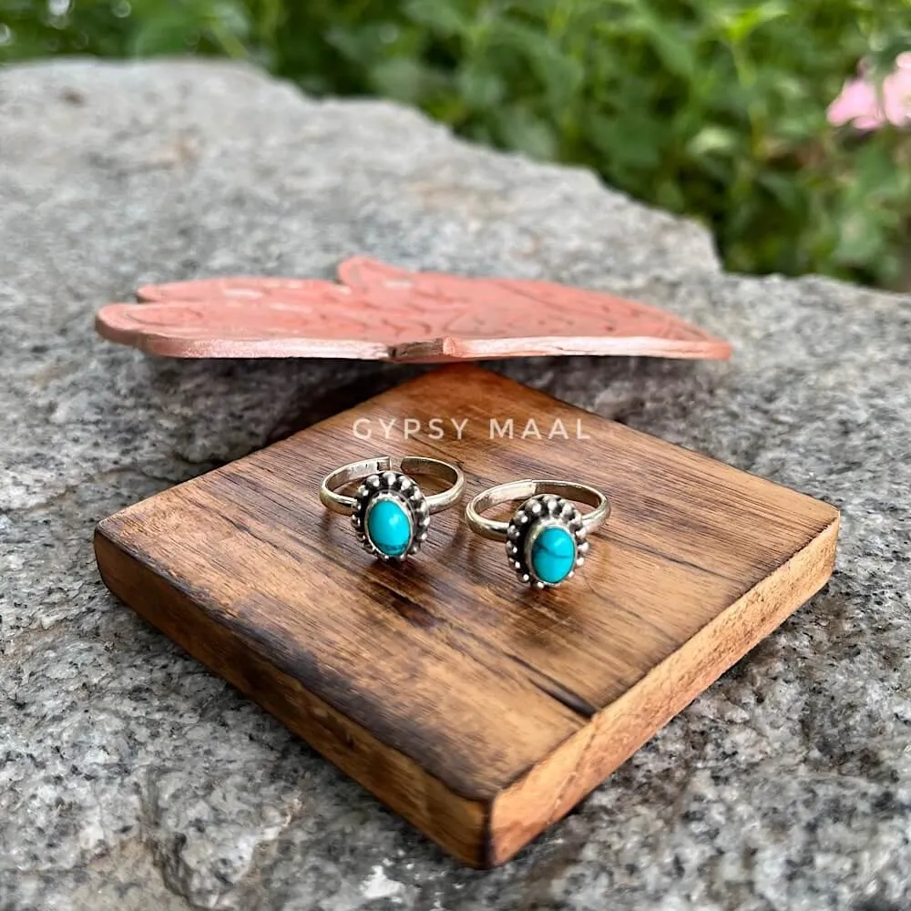 Classic Turq Toe Ring (single)