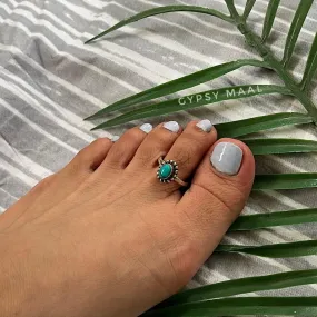 Classic Turq Toe Ring (single)