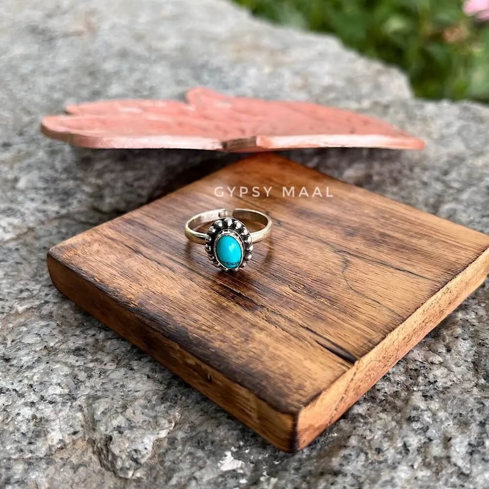 Classic Turq Toe Ring (single)