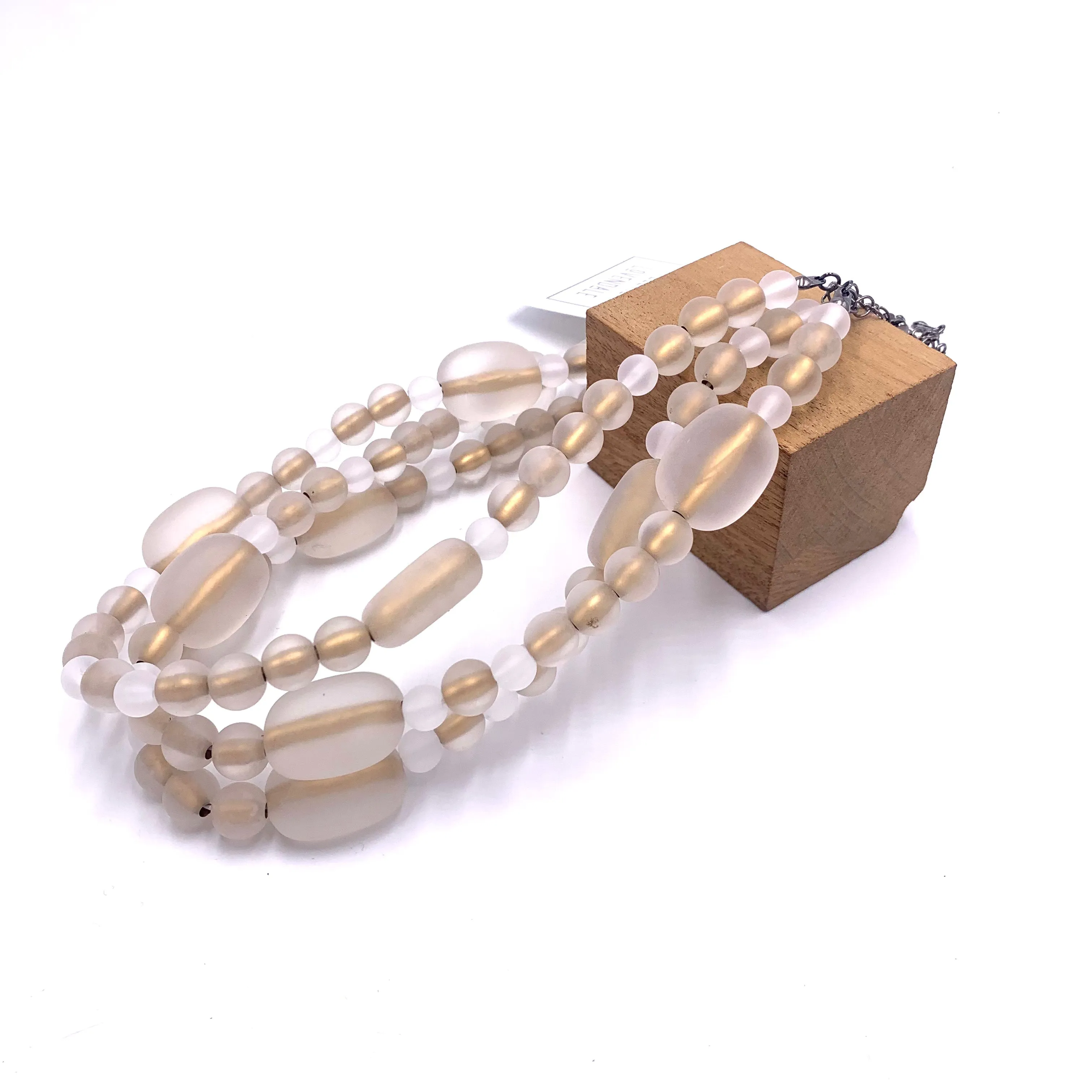 Clear Frosted Luxe Morgan Necklace