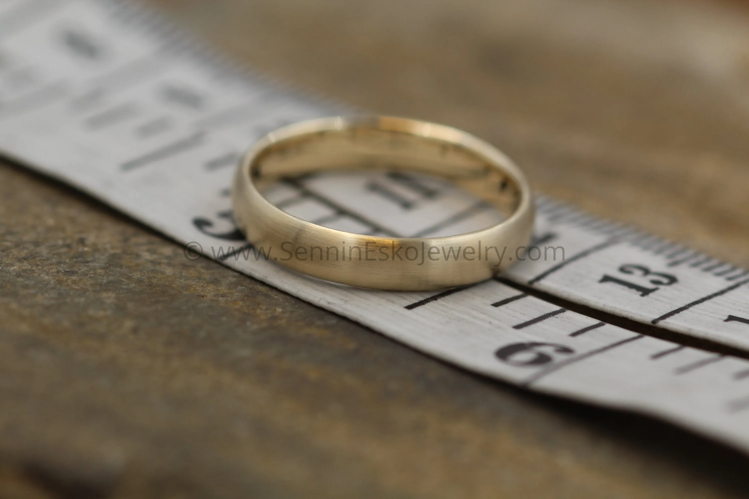 Comfort Fit 14kt Yellow Gold 4.5x1.4mm Band - Matte Finish