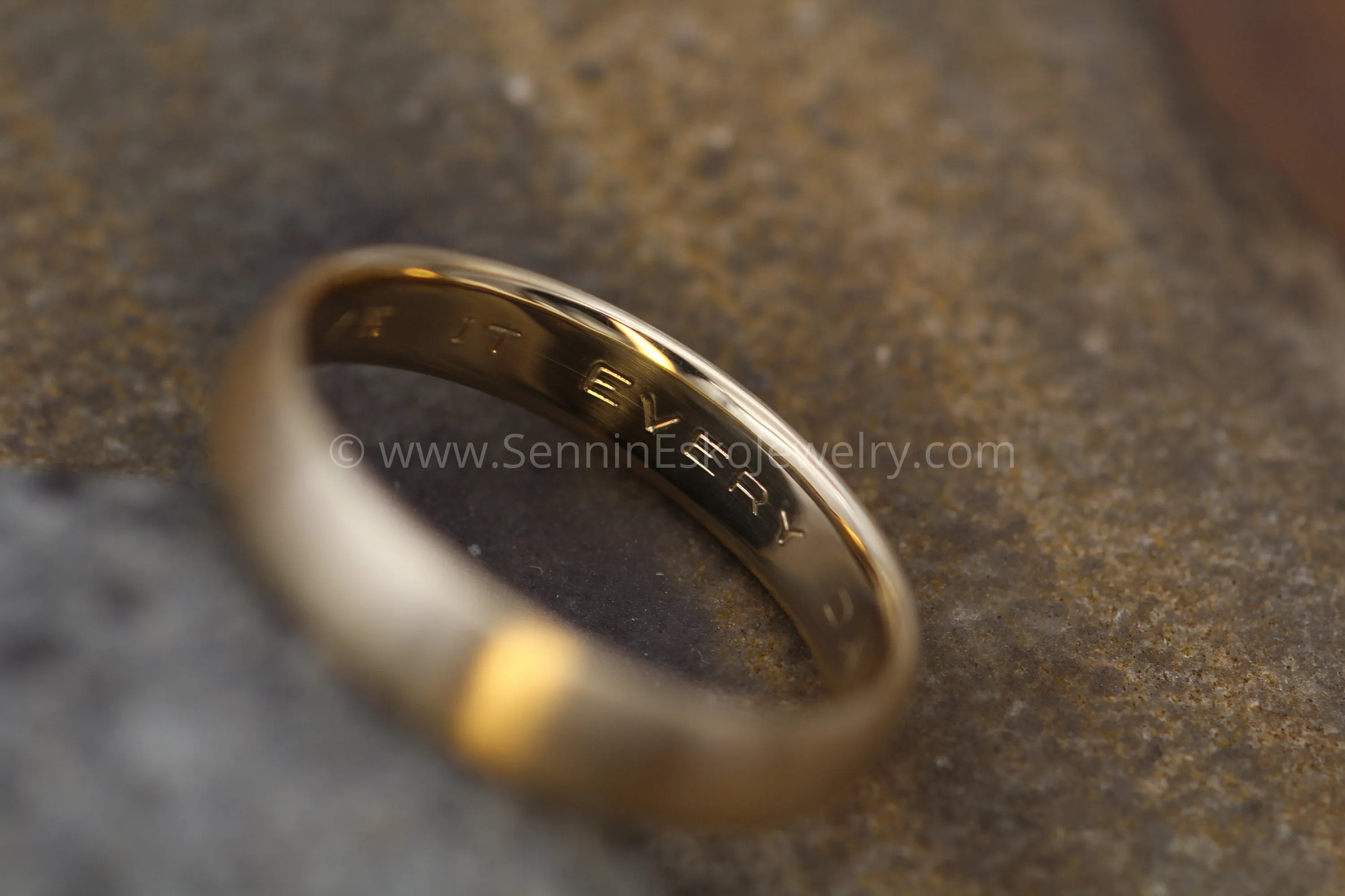 Comfort Fit 14kt Yellow Gold 4.5x1.4mm Band - Matte Finish